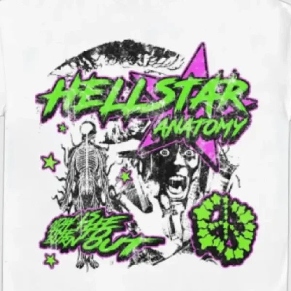 Hellstar Anatomy T Shirt White (1)